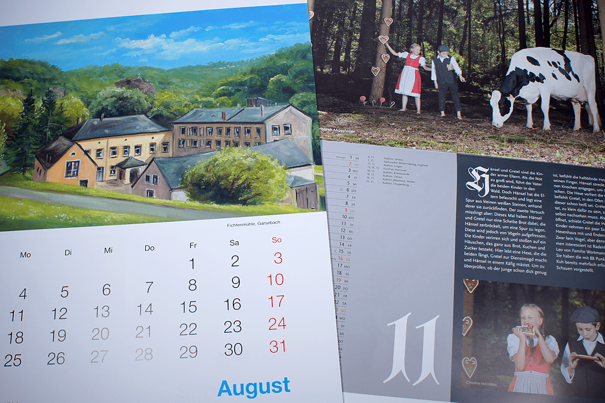 Ansicht zweier Bildkalender