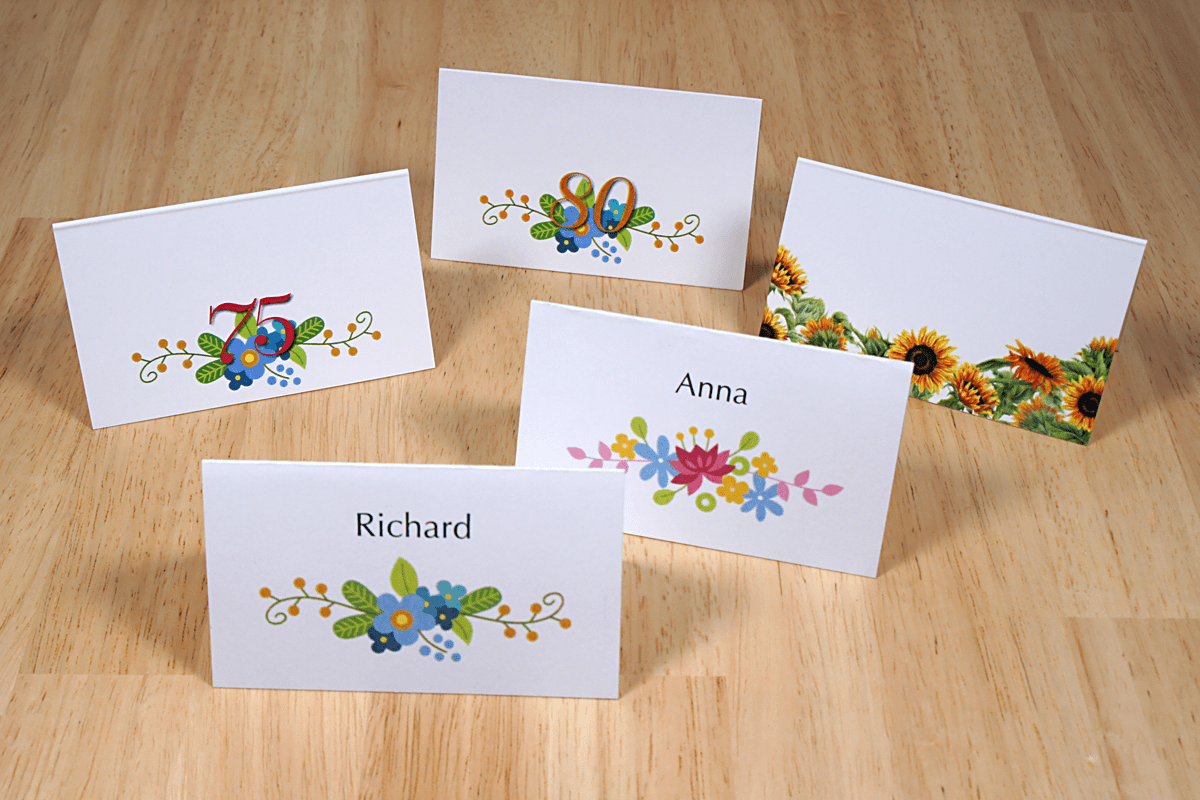 Muster individueller Tischkarten