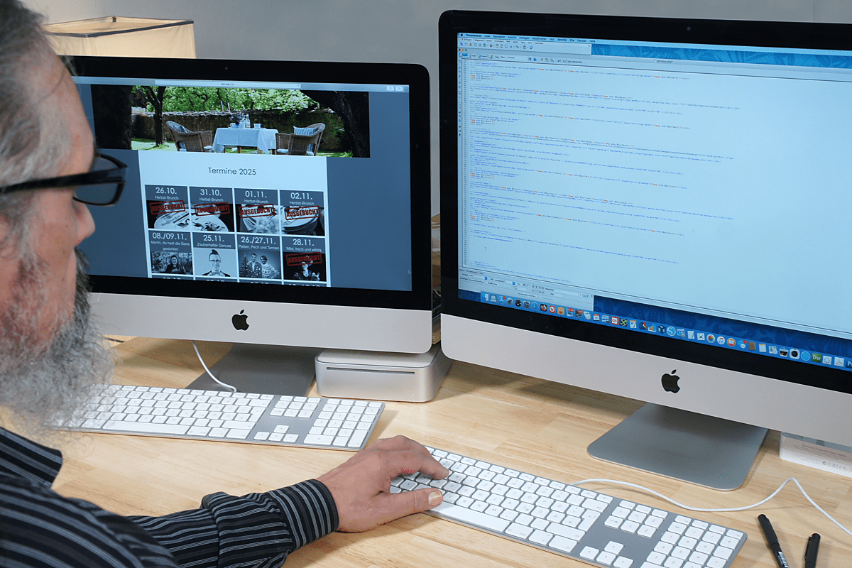 Programmierung eines Webautritts